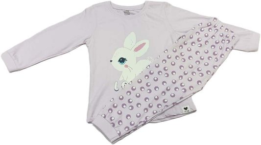 CUCUMBER Girl Sinker Full Sleeves Suit with Adorable Print - Purple