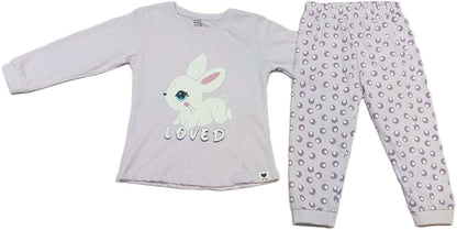 CUCUMBER Girl Sinker Full Sleeves Suit with Adorable Print - Purple