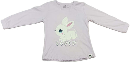 CUCUMBER Girl Sinker Full Sleeves Suit with Adorable Print - Purple