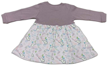 Cucumber Girls Full Sleeves Printed Frock - Purple