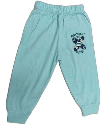 CUCUMBER Sinker Knit Full Sleeves Polo T-Shirt with Joggers - Blue