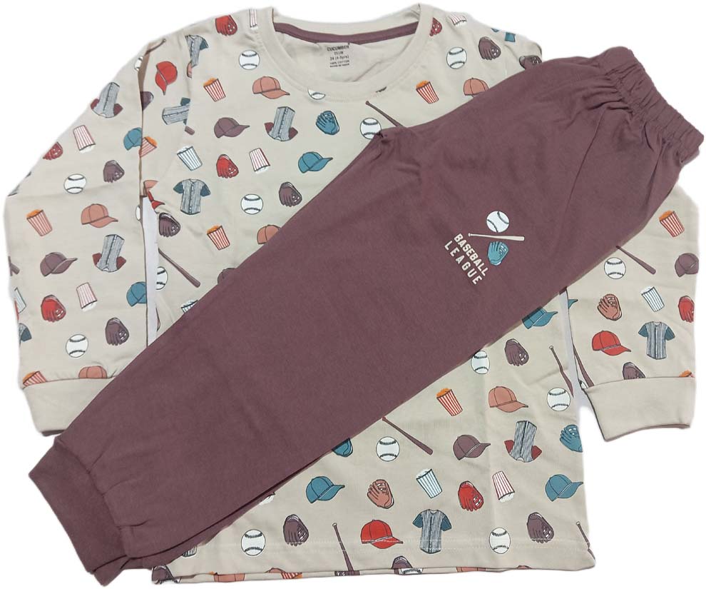 Cucumber Baseball theme print Full Sleeves Suit