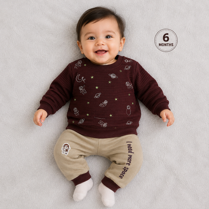 Space adventure Full Sleeve Sweatshirt & Cotton Jogger Pants