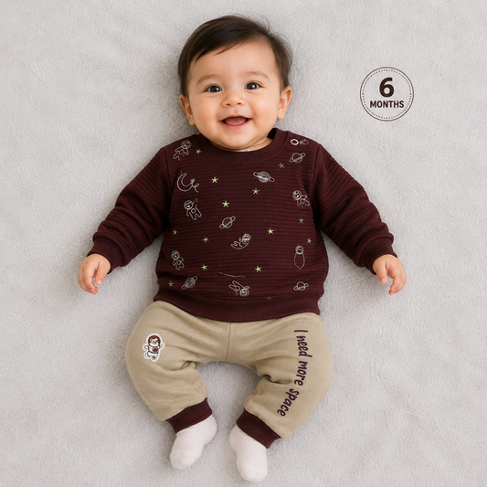 Space adventure Full Sleeve Sweatshirt & Cotton Jogger Pants