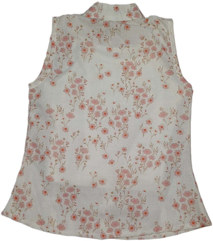 Girl Girls Sleeveless Top with Denim Short - Pink