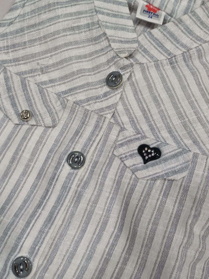 Girl Girls Sleeveless Top with Denim Short