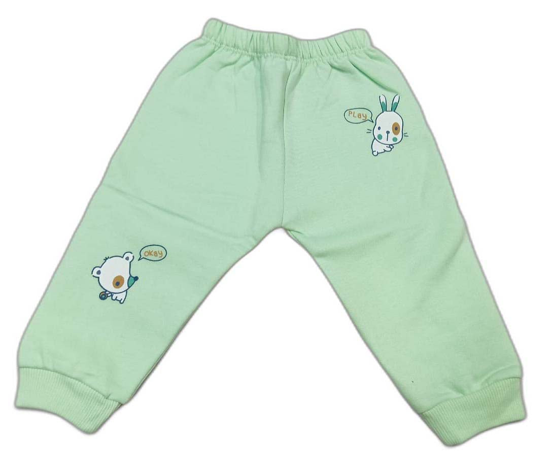 Newborn Interlock Full Sleeves Front open top with Pyzama - Green