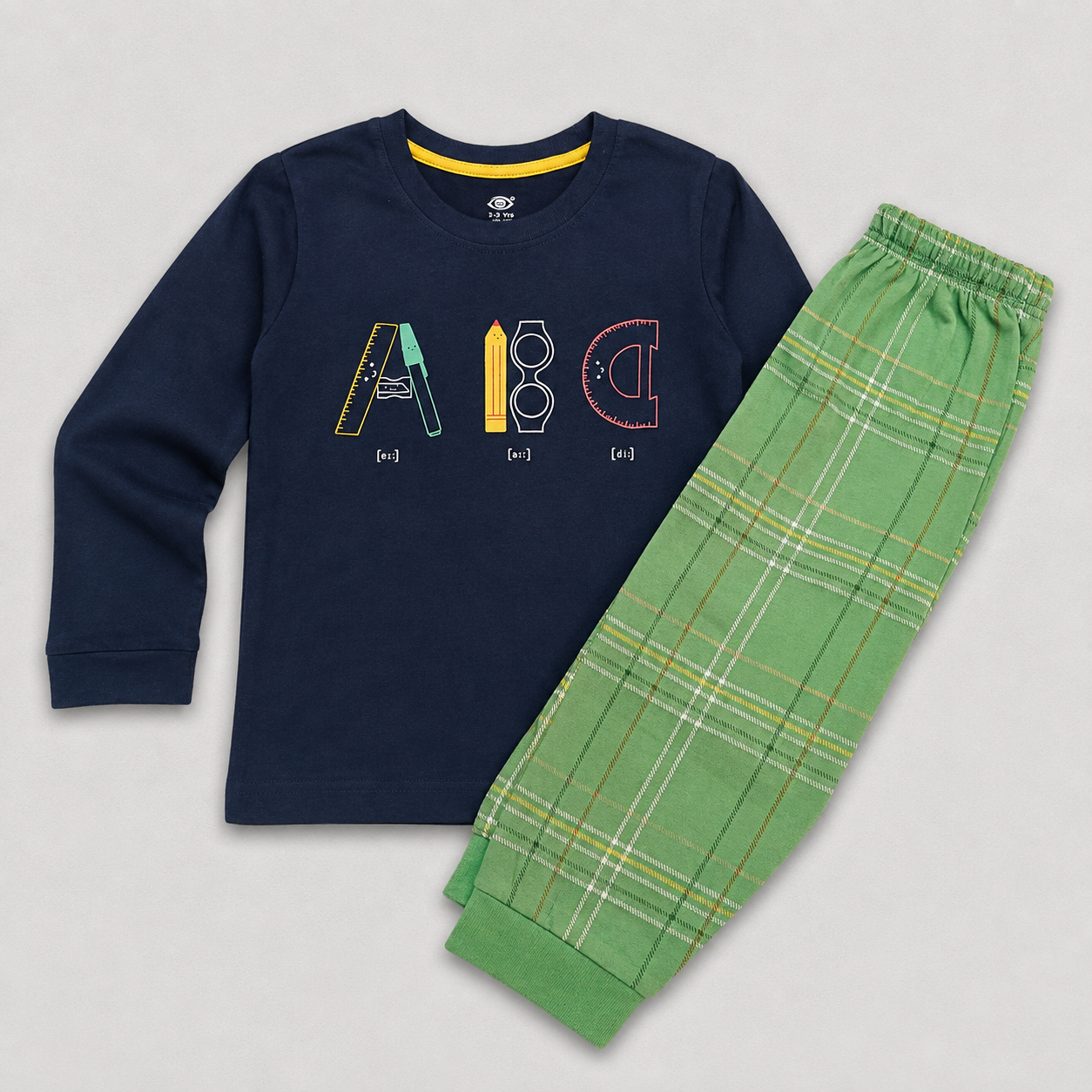 Boys Blue Full Sleeve T-Shirt and Printed Jogger Set – Casual Kids Wear