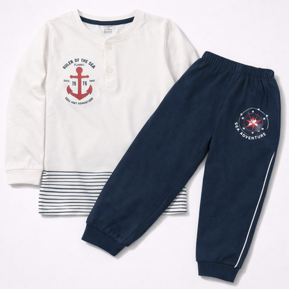 Cucumber Baby Boys Rally Race Adventure Printed Clothing Set  - Cutypi