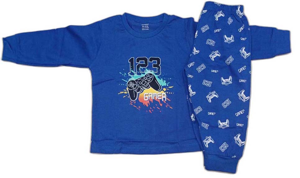 Cucumber Unisex-Kids Regular T-Shirt with Joggers - Blue