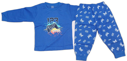 Cucumber Unisex-Kids Regular T-Shirt with Joggers - Blue