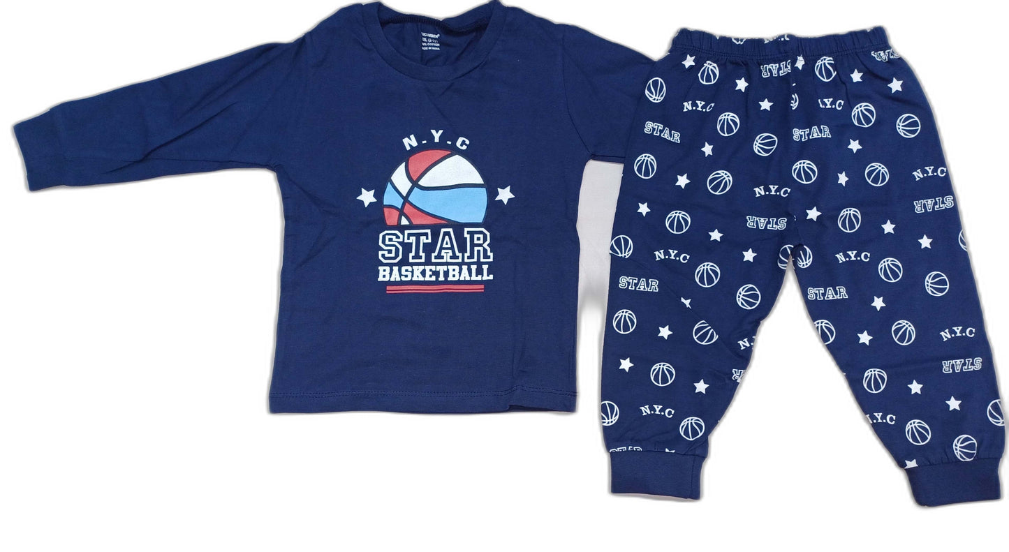 Cucumber Unisex-Kids Regular T-Shirt with Joggers - Dark Blue