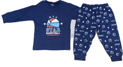 Cucumber Unisex-Kids Regular T-Shirt with Joggers - Dark Blue