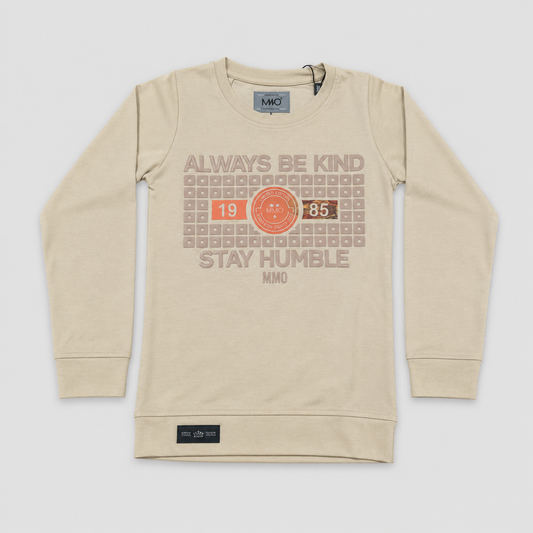 Boys Stay Humble Printed Full Sleeve Printed T-Shirt | Casual Kids Wear