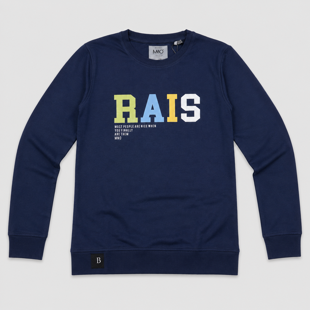 Boys Navy Blue Full Sleeve Printed T-Shirt | Casual Kids Wear