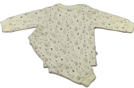 Thermal Top - Pyjama Set For Baby Boys and Baby Girls - Light Yellow