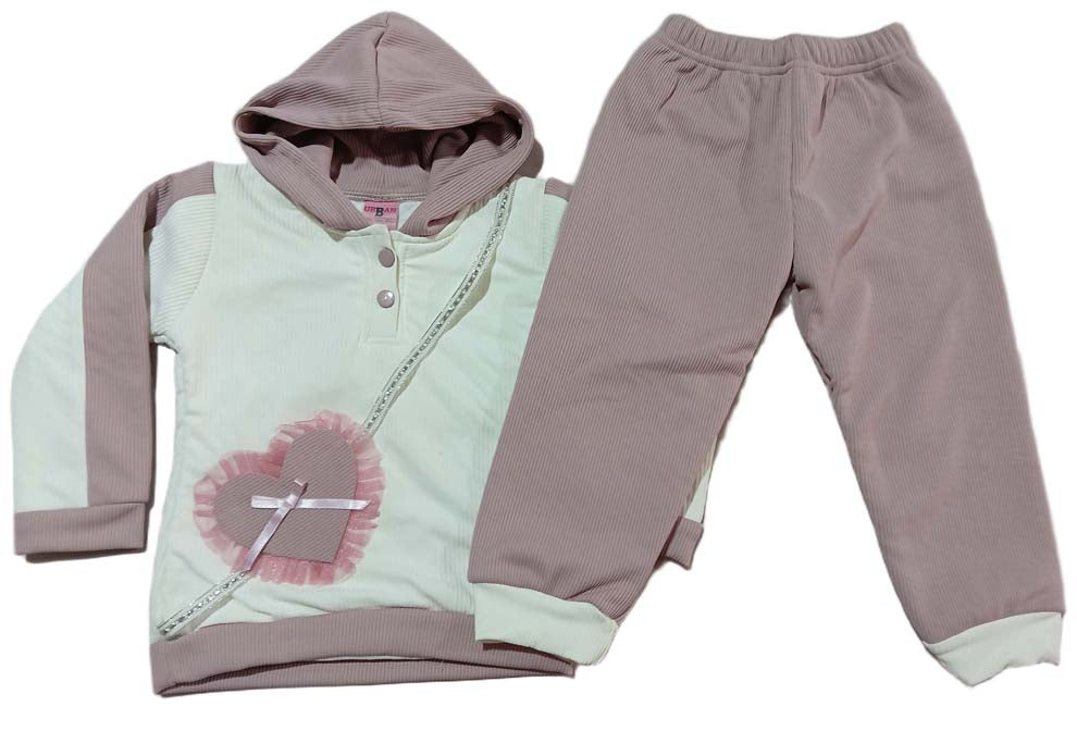 Baby Girls Full Sleeves Winter Wear set with Hoodie