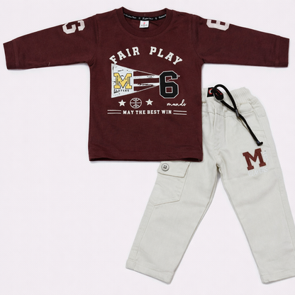 Boys Full sleeves Fair Play T-Shirt with Pant