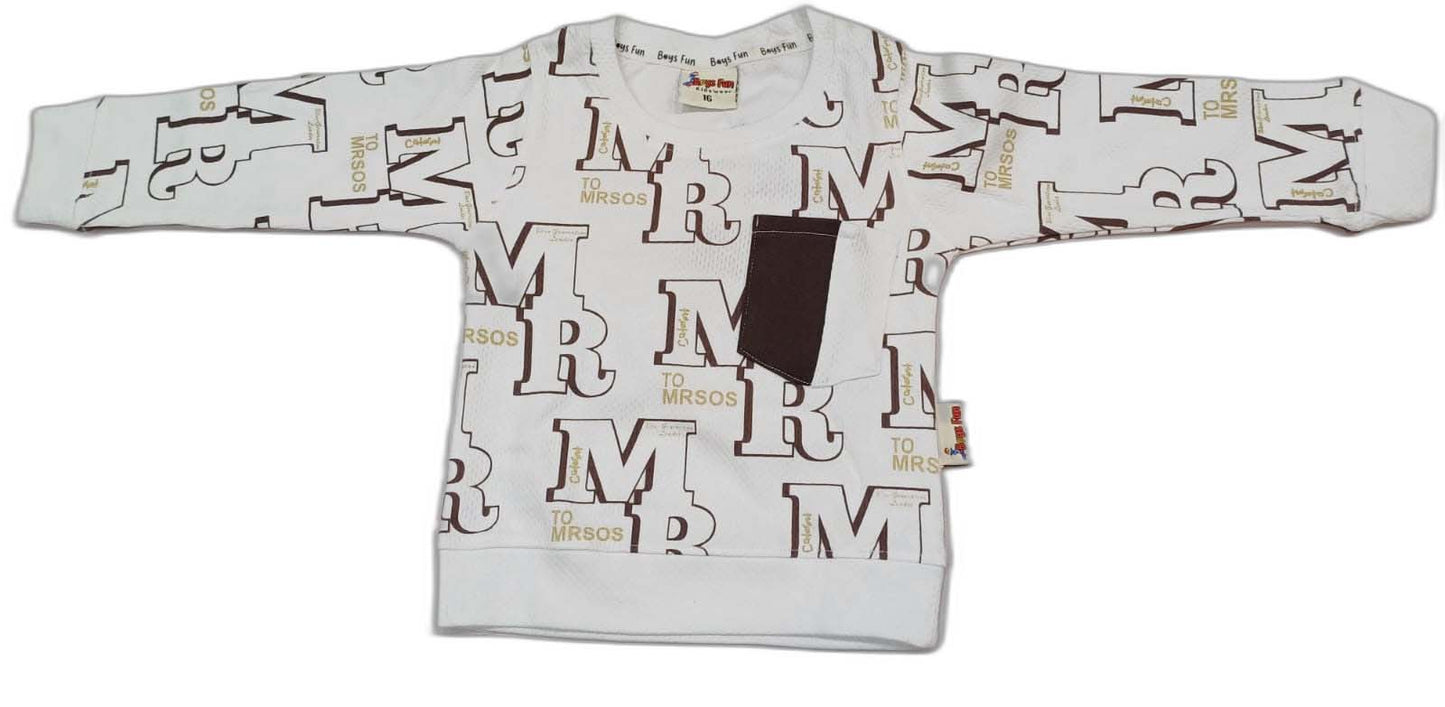 Boys Full sleeves Typography Printed T-Shirt with Pant