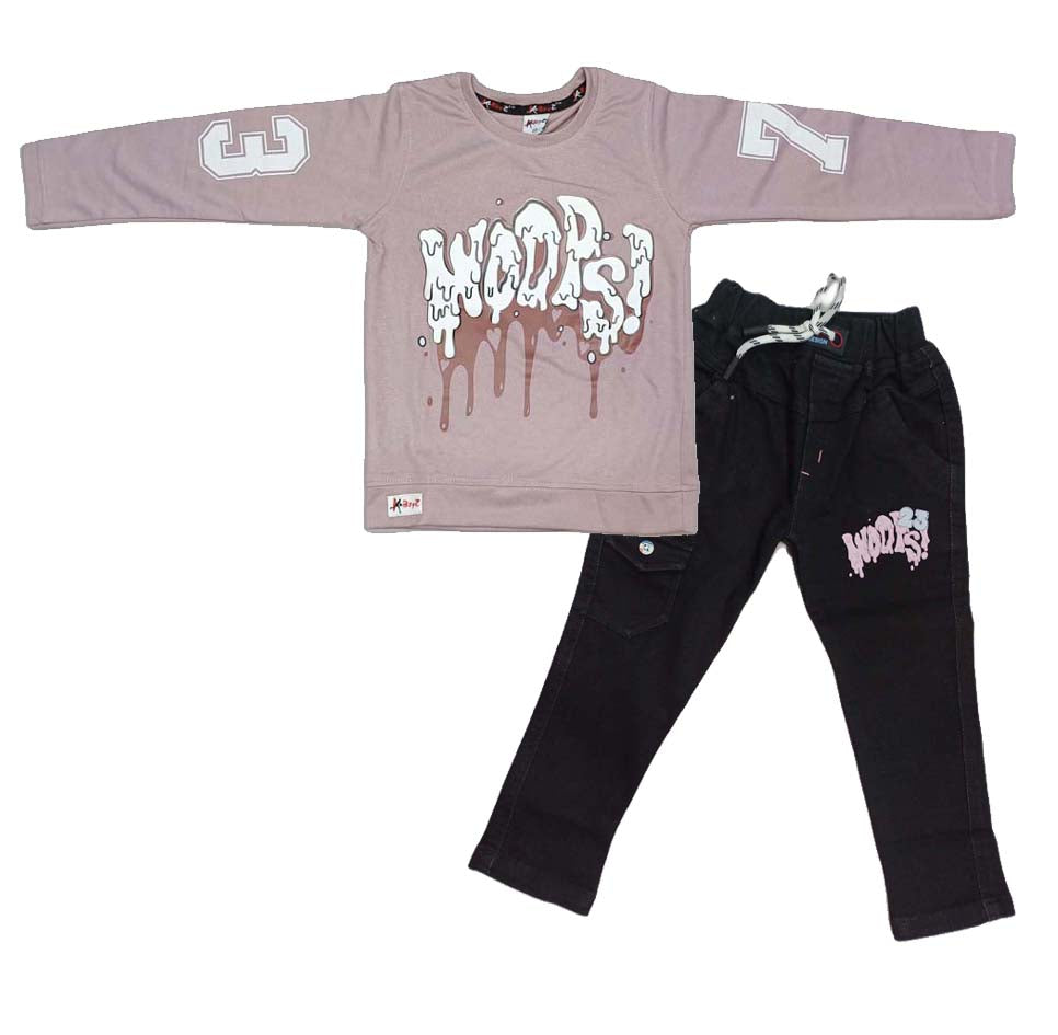 Boys Full sleeves Graphics Printed T-Shirt with Pant