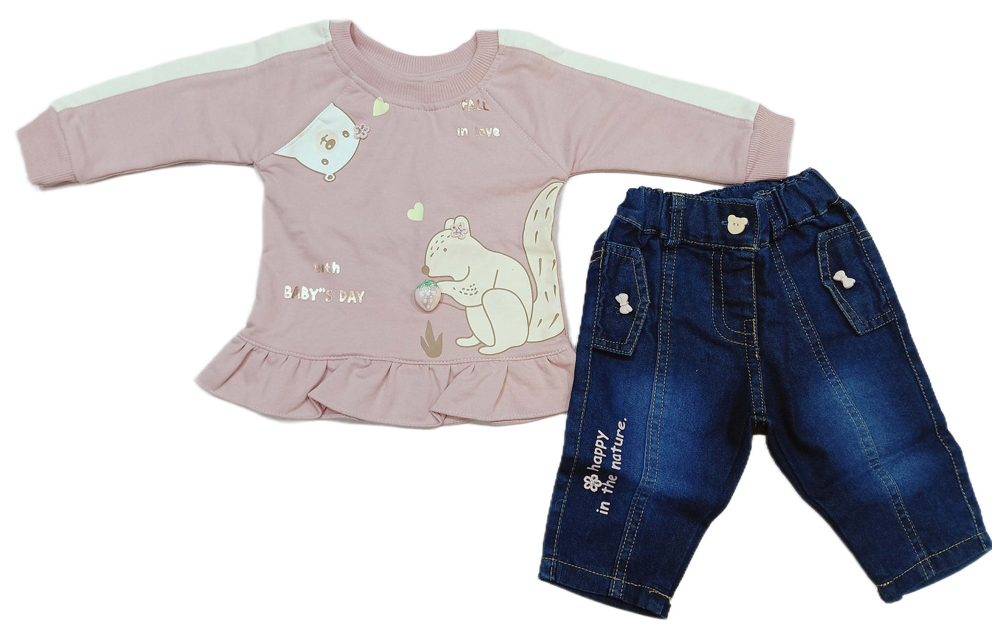 Baby Girl Fancy Top with Jeans