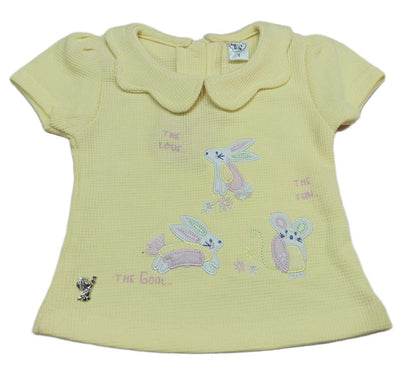 Cute Baby Girl Top and Bottom Set yellow