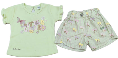 Cute Baby Girl Top and Bottom Set green