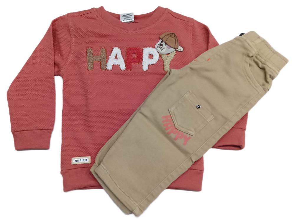 Boys Outfit Set – Full Sleeves T-Shirt & Thick Cargo Pants