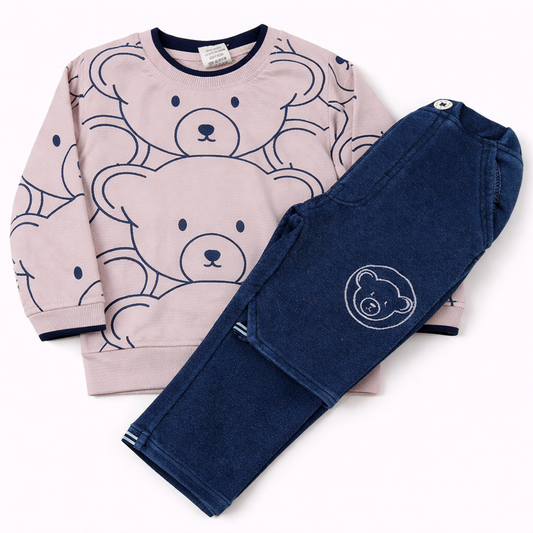 Boys Outfit Set – Full Sleeves Printed T-Shirt & Pants