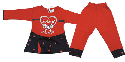 Baby Girl Red Frock with pyazama