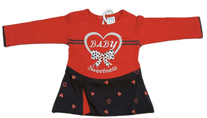 Baby Girl Red Frock with pyazama
