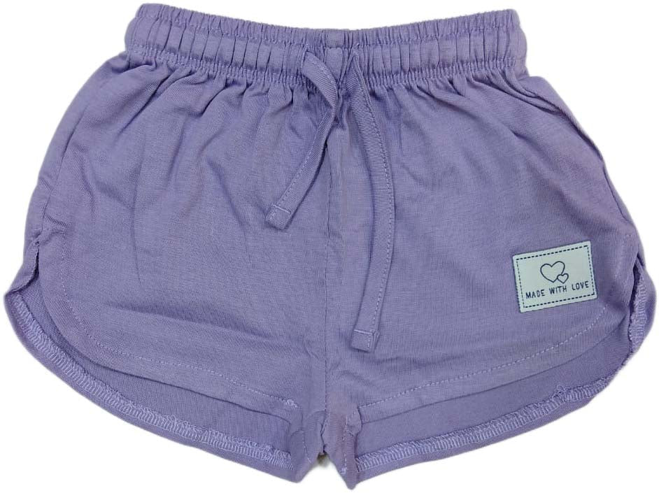 Cucumber Girls Cotton Half Sleeve Top with Short - Purple