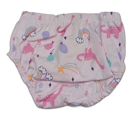 CUCUMBER Interlock Knit Half Sleeves Front Open Frock with panty- Pink