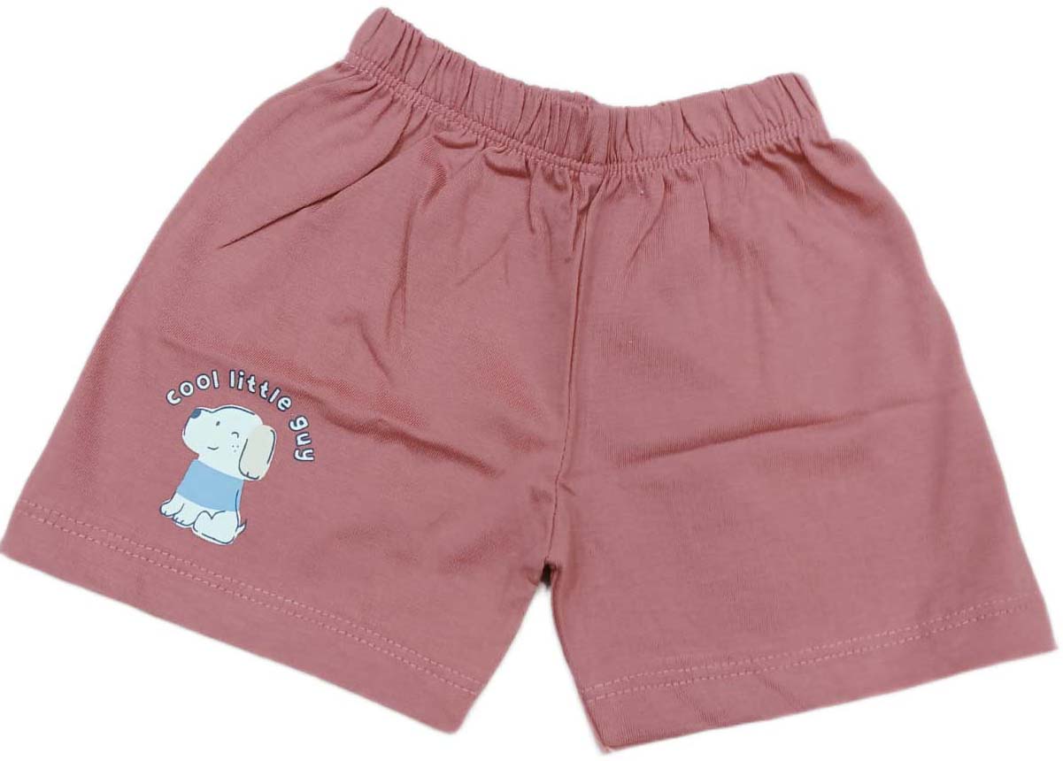 Baby boys Half Sleeve Front Open Printed T Shirt With Short - Pink