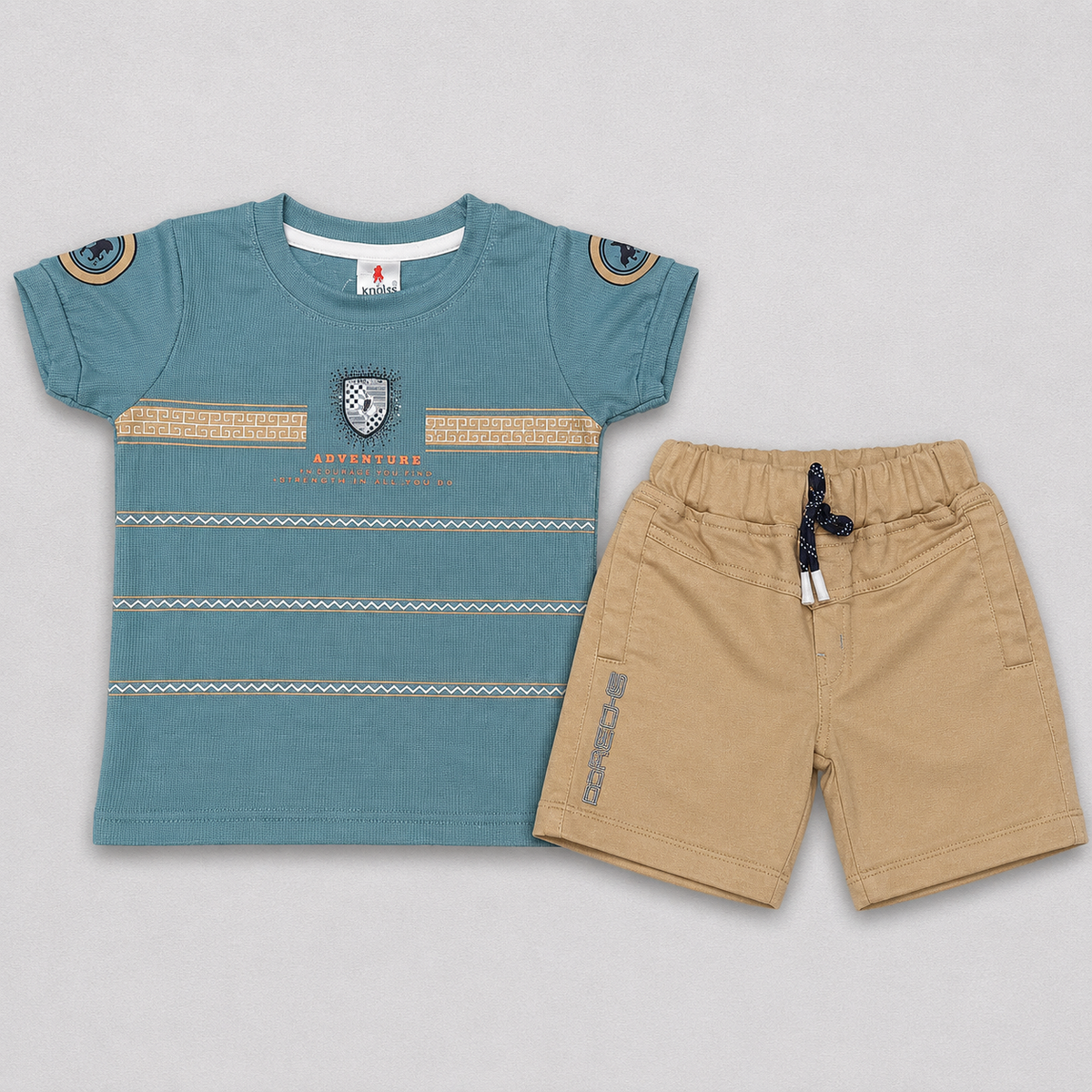 Boys' Clothing Pair Printed Cotton T-Shirt & Short Set for Kids
