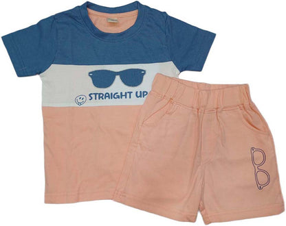 Boys Colourblock T-Shirt & Shorts Set
