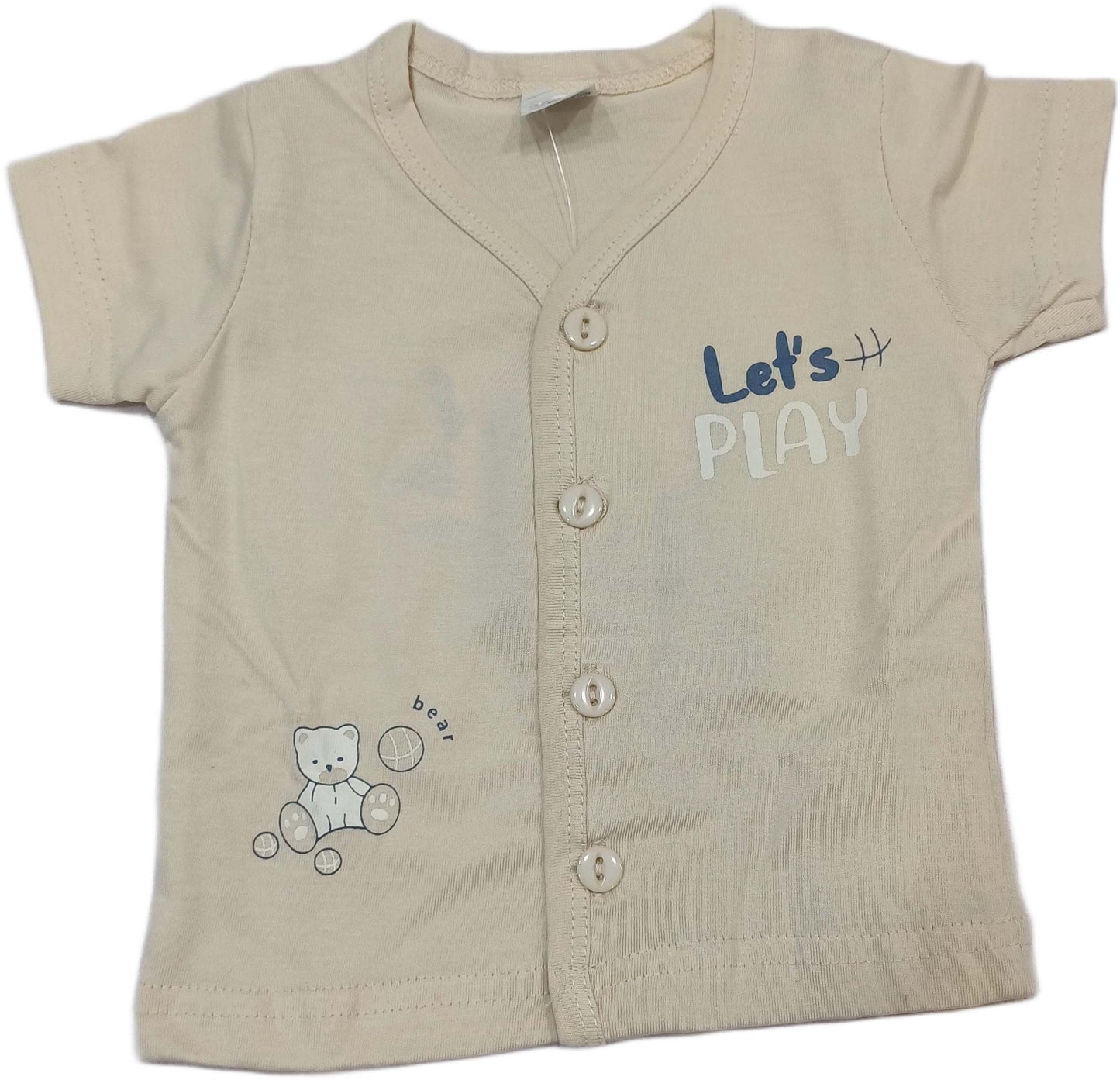 Lets Play New Born Baby Front Open Suit - Green