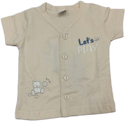 Lets Play New Born Baby Front Open Suit - Green