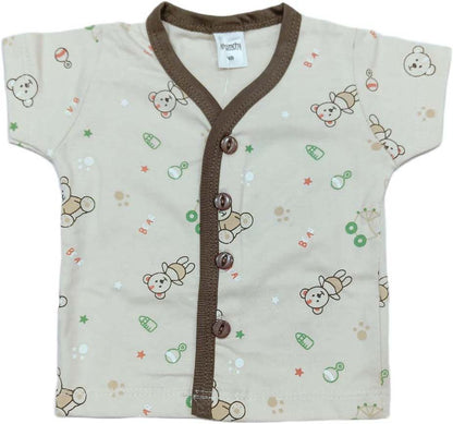 Newborn Printed Front open top with short
