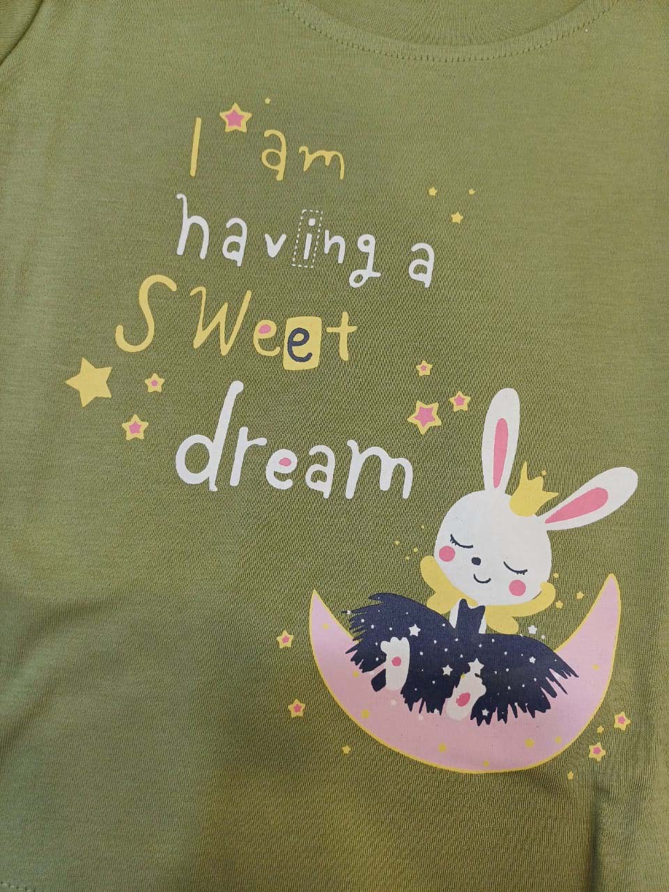 Krunchy Girl Top Short Set Green