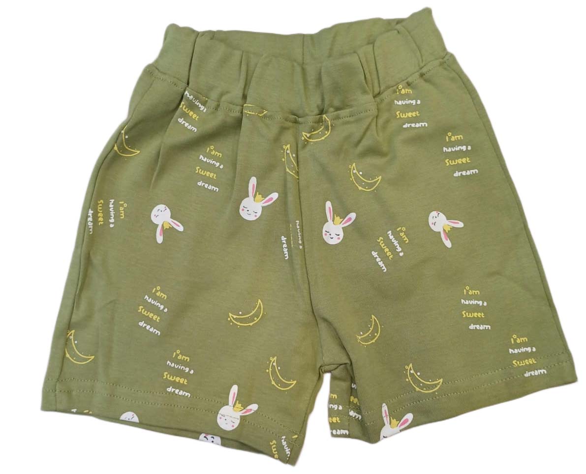 Krunchy Girl Top Short Set Green