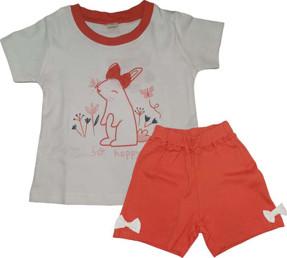 Krunchy Girl Top Short Set Orange