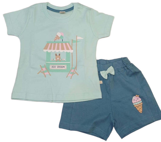 Krunchy Girl Top Short Set Mint