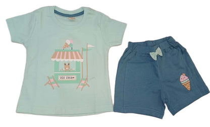 Krunchy Girl Top Short Set Mint