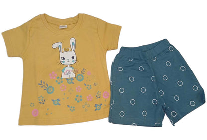 Krunchy Girl Top Short Set Yellow