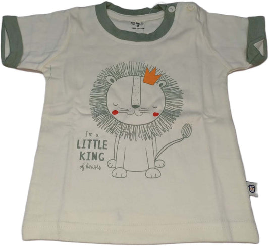 Animal Printed Round-Necked T-shirt green