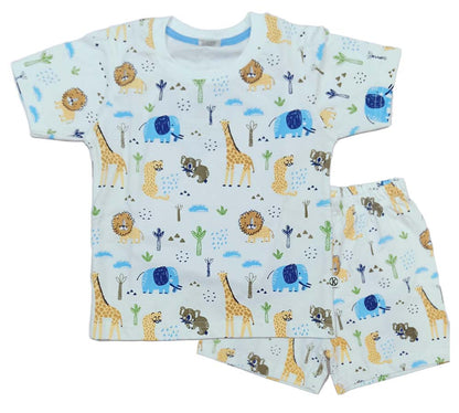 Boys printed T-Shirt with Pant for Boys - Blue