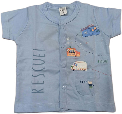 Baby Girl Printed Half Sleeves Top with Short