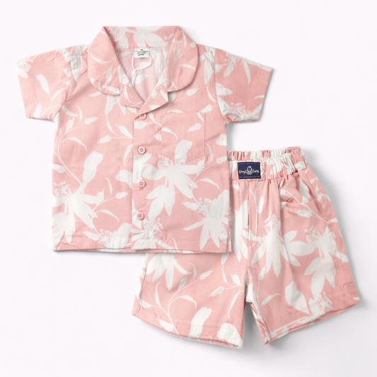 Baby Girl Printed Half Sleeves Top with Short