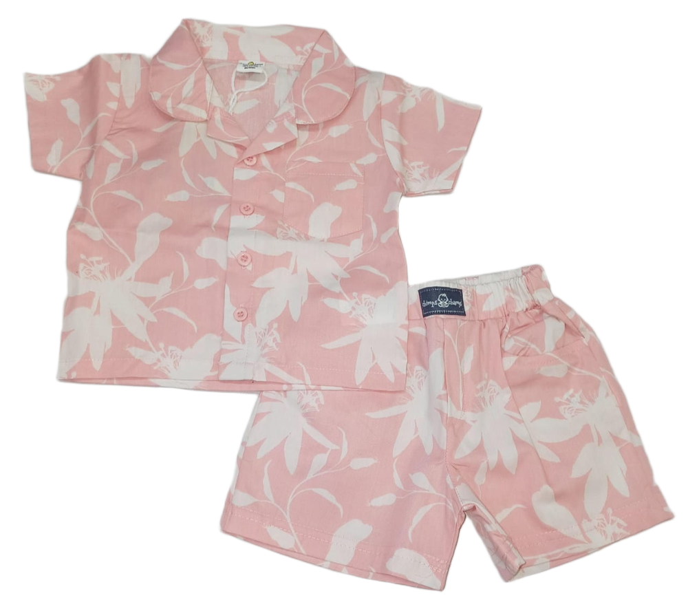 Baby Girl Printed Half Sleeves Top with Short